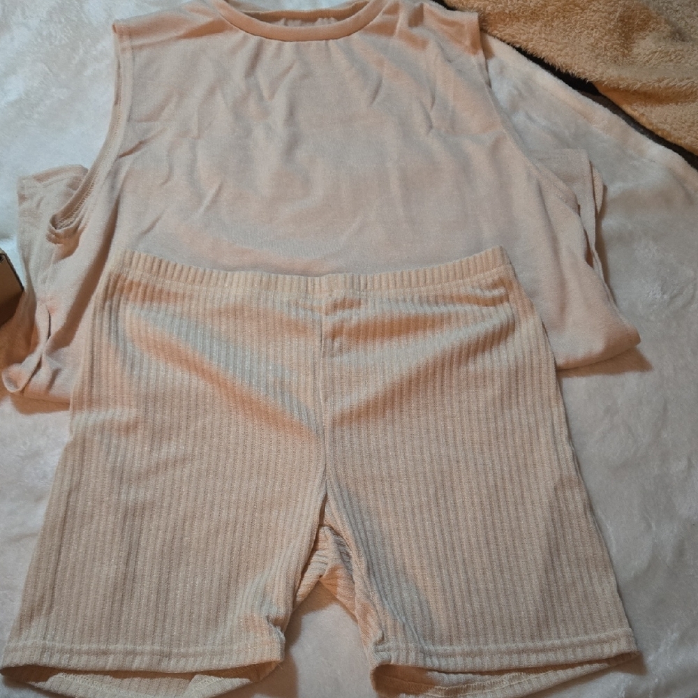 High Waist Cream Shorts